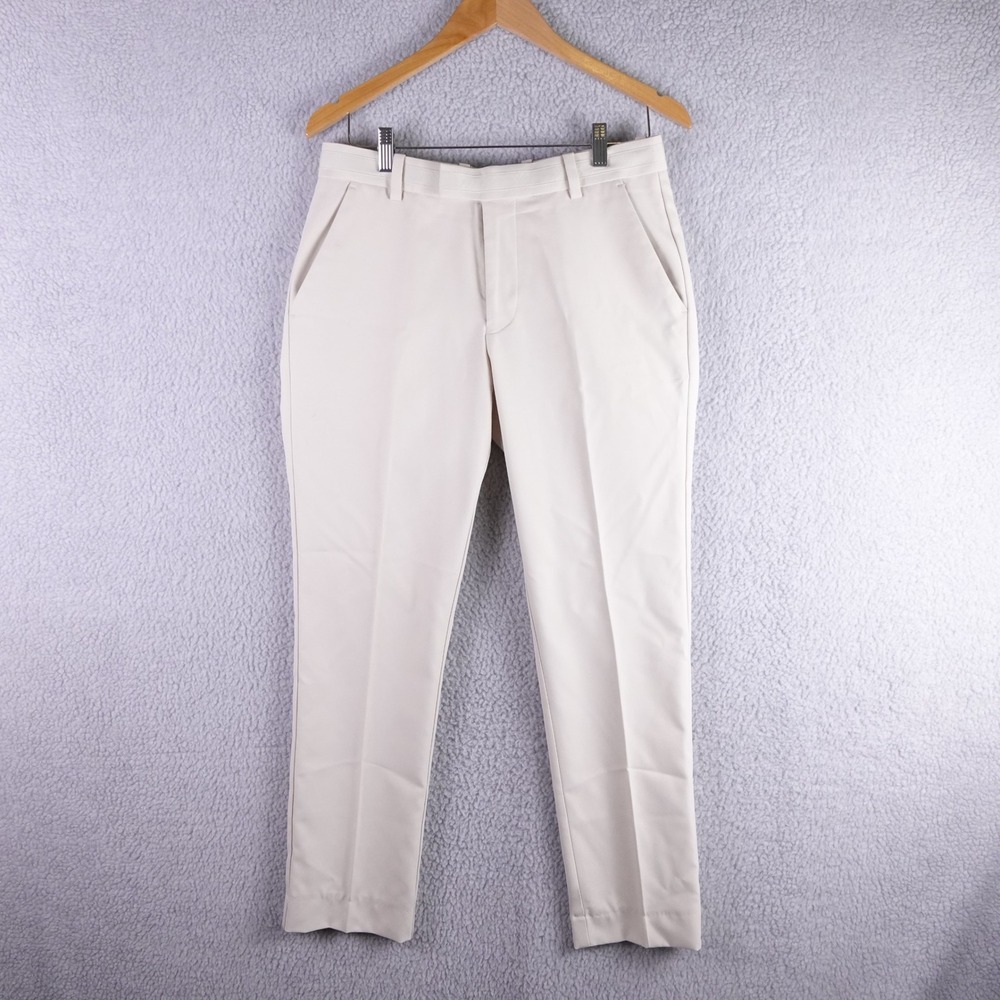 G/FORE Mens Straight Leg Golf Pants Stone Cream Performance Trousers 30/34‎